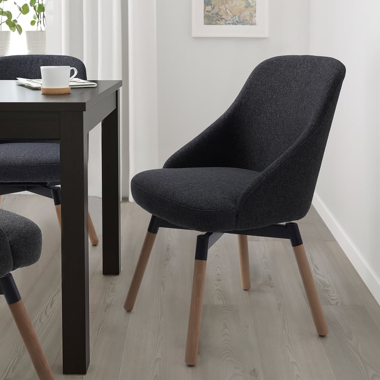 JANOLOF Chaise de salle à manger pivotante, Gunnared gris foncé IKEA