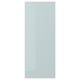 Porte d’armoire de cuisine gris-bleu brillant KALLARP, rectangulaire et design épuré.