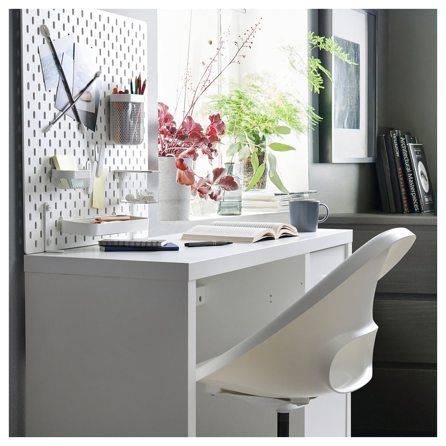 KALLAX Bureau Blanc 111x39 Cm IKEA kallax-bureau-blanc-111x39-cm-ikea