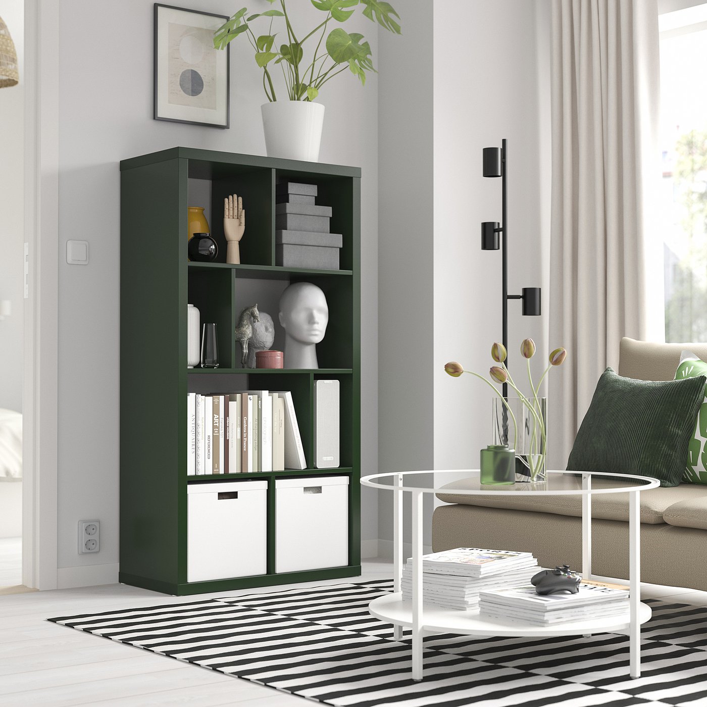 KALLAX Étagère - vert foncé 147x77 cm