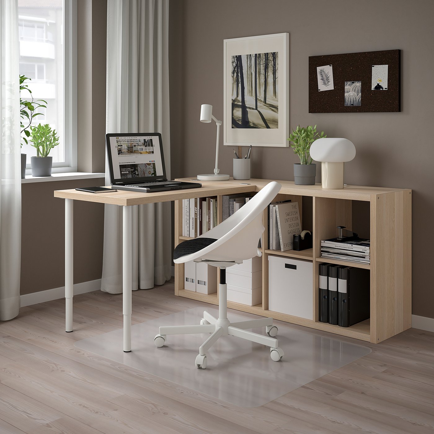 KALLAX LINNMON Combinaison Bureau Blanc effet Ch ne Blanchi KALLAX LINNMON Combinaison Bureau Blanc effet Ch ne Blanchi