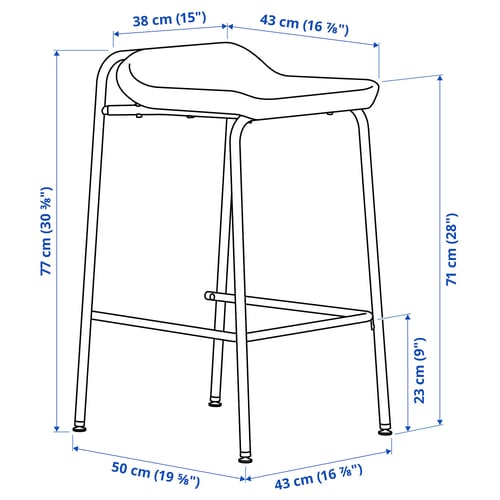 Illustration avec les mesures du produit : KESNACKEN.