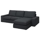 Canapé sectionnel KIVIK anthracite moderne avec chaise, design élégant et coussins moelleux pour plus de confort.