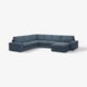 KIVIK Canapé d'angle 5pl + méridienne, Gunnared bleu