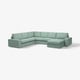 KIVIK Canapé d'angle 5pl + méridienne, Tallmyra vert clair