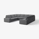 Canapé modulaire gris KIVIK, design moderne avec sections amovibles pour confort et style.
