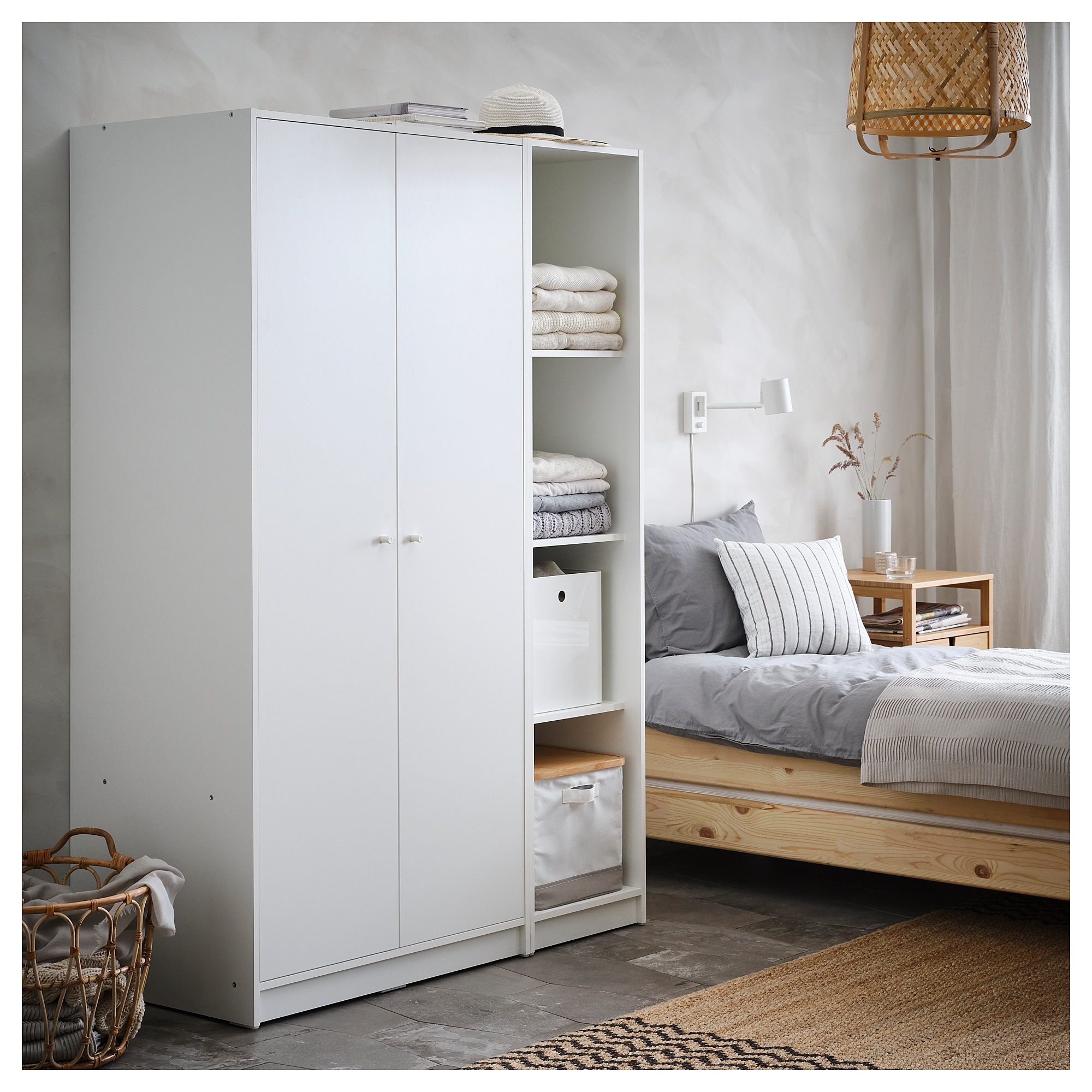 KLEPPSTAD Armoire ouverte, blanc IKEA