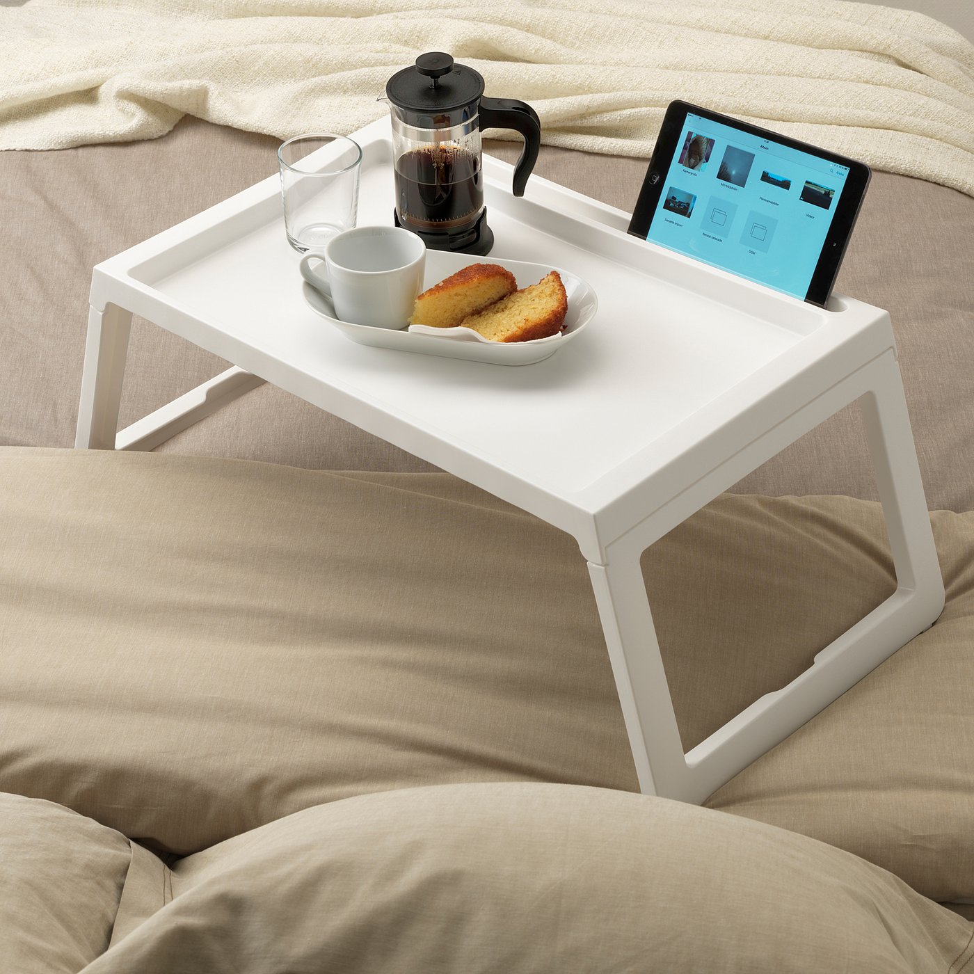 Mamjack Home - Plateau de lit Pliable Plateau Petit déjeuner Table