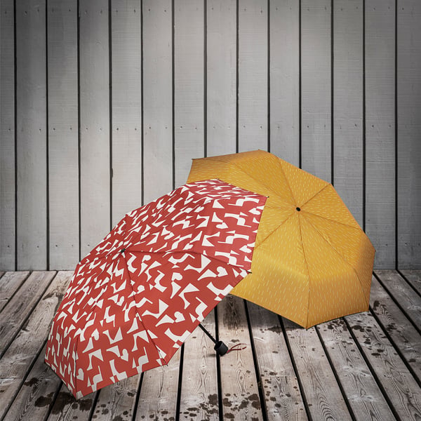 Parapluie Canne IX-brella Jaune - 130cm, Léger Et Résistant Au Vent
