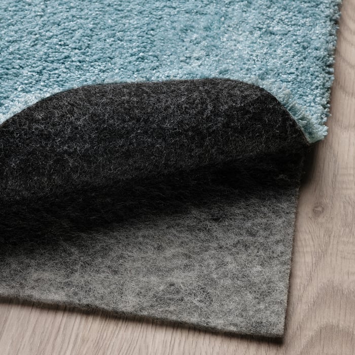 KNARDRUP Tapis, poils ras, bleu clair, 80x150 cm IKEA