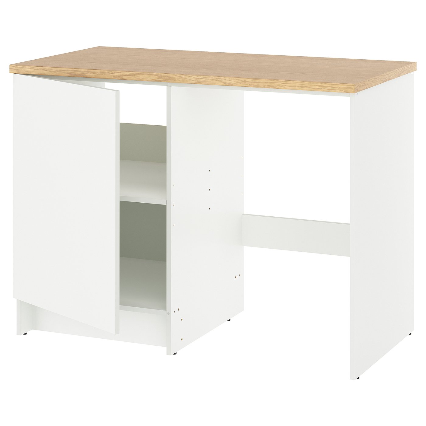 KNOXHULT Élément bas av porte+espace ouvert - blanc 120x61x91 cm