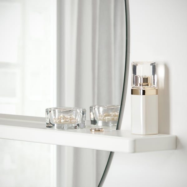 kokstad miroir avec etagere ovale maison plus saine ikea