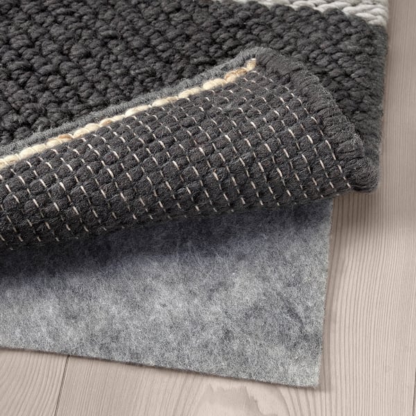 Tapis Tissé à Plat Kollund Fait Main Gris
