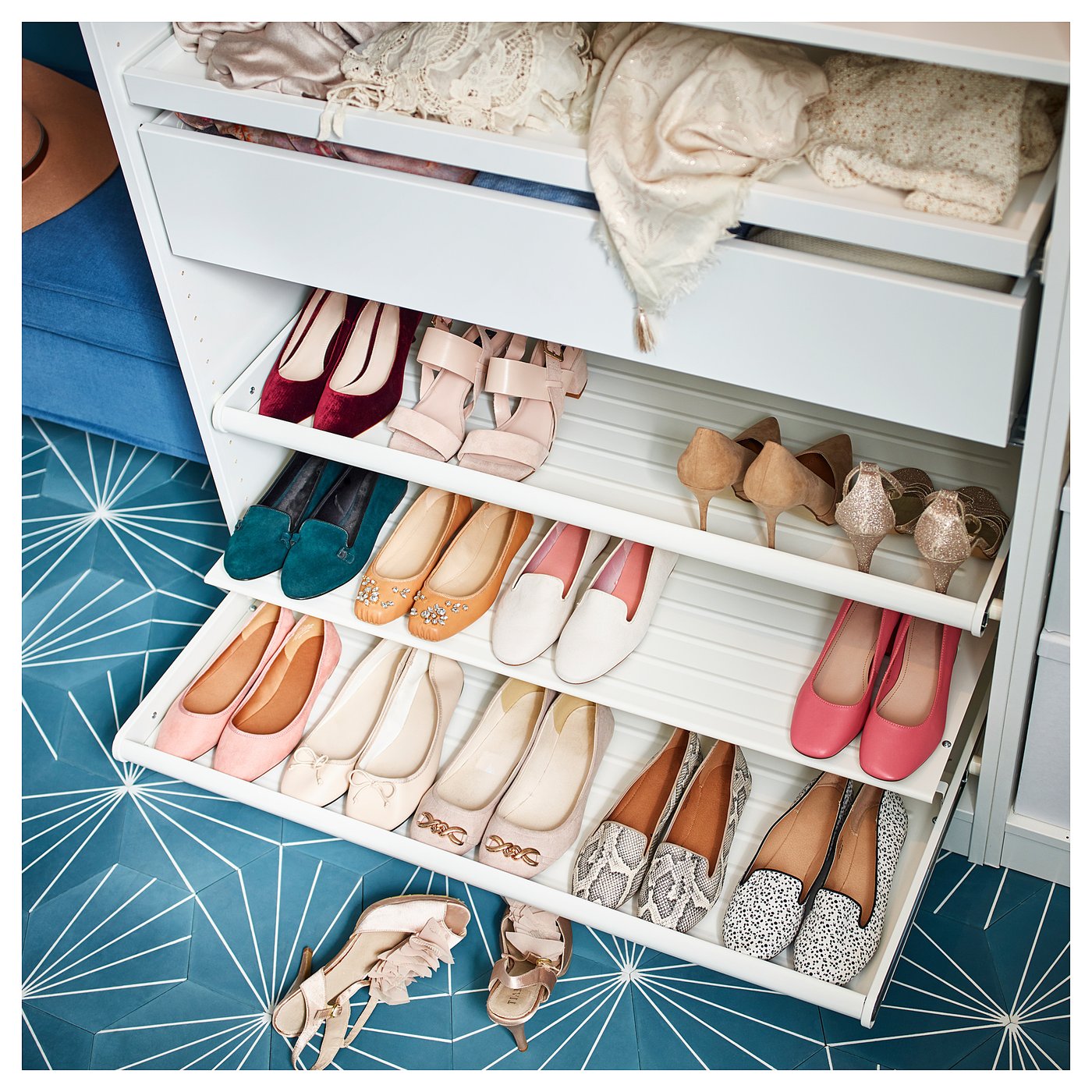 Komplement Etagere A Chaussures Coulissante Blanc 100x58 Cm Ikea