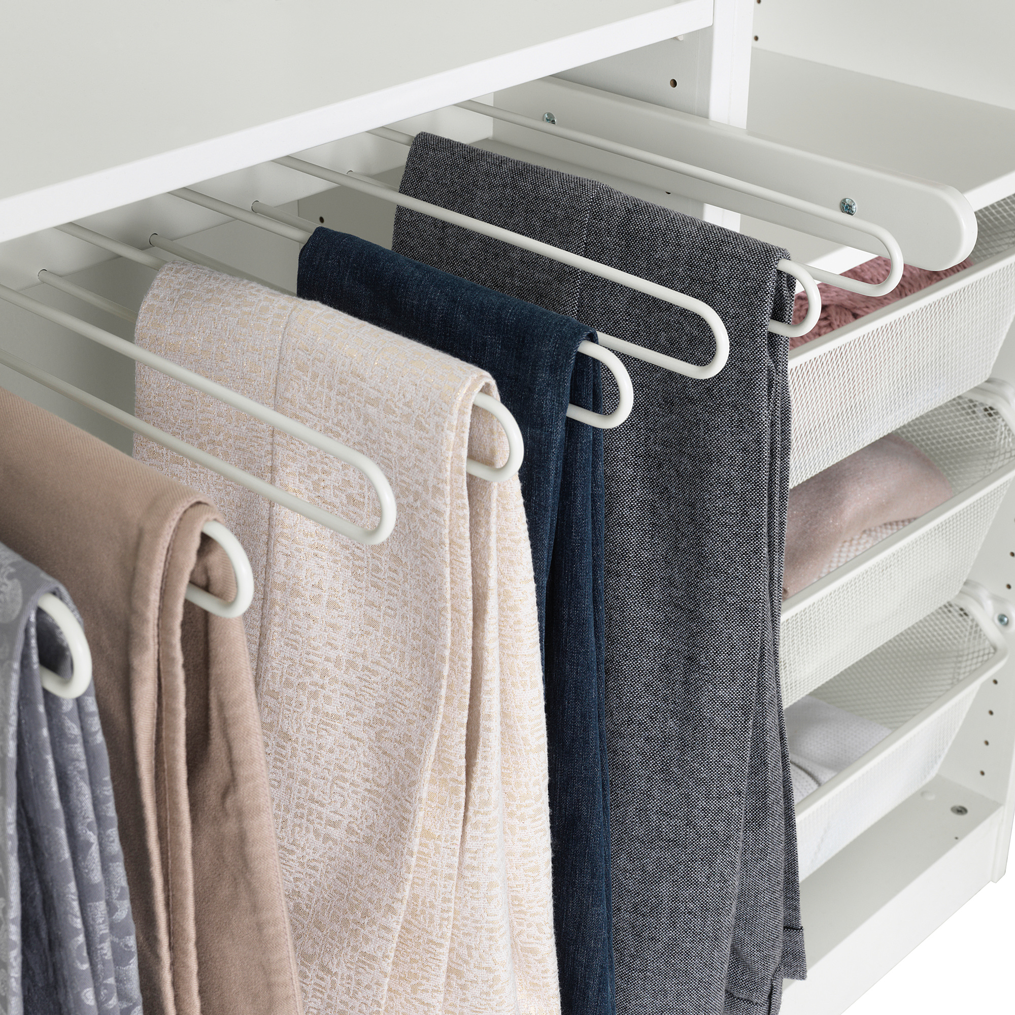 KOMPLEMENT Portepantalons coulissant, blanc, 75x35 cm. Achetez aujourd