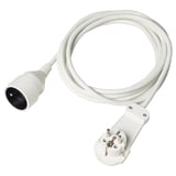 RALLONGE KOPPLA blanche, prise plate, pvc, 3m.