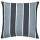 Oreiller KORALLBUSKE : carré, rayures bleu foncé/bleu clair/blanc, mélange coton-jute, fermeture à glissière.