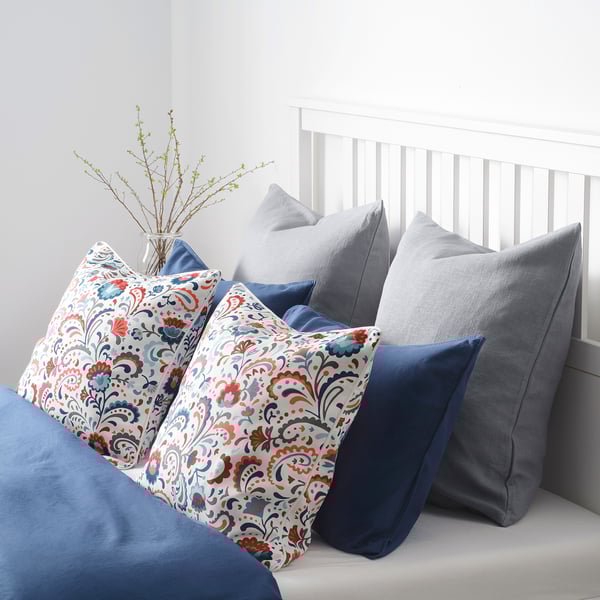 KRATTEN Housse de coussin, blanc, multicolore IKEA