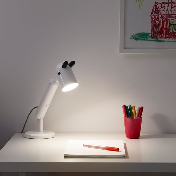 Krux Lampe De Bureau A Led Blanc Ikea