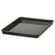 Couvercle rectangulaire en plastique noir KUGGIS, design élégant et lisse pour les boîtes de rangement.