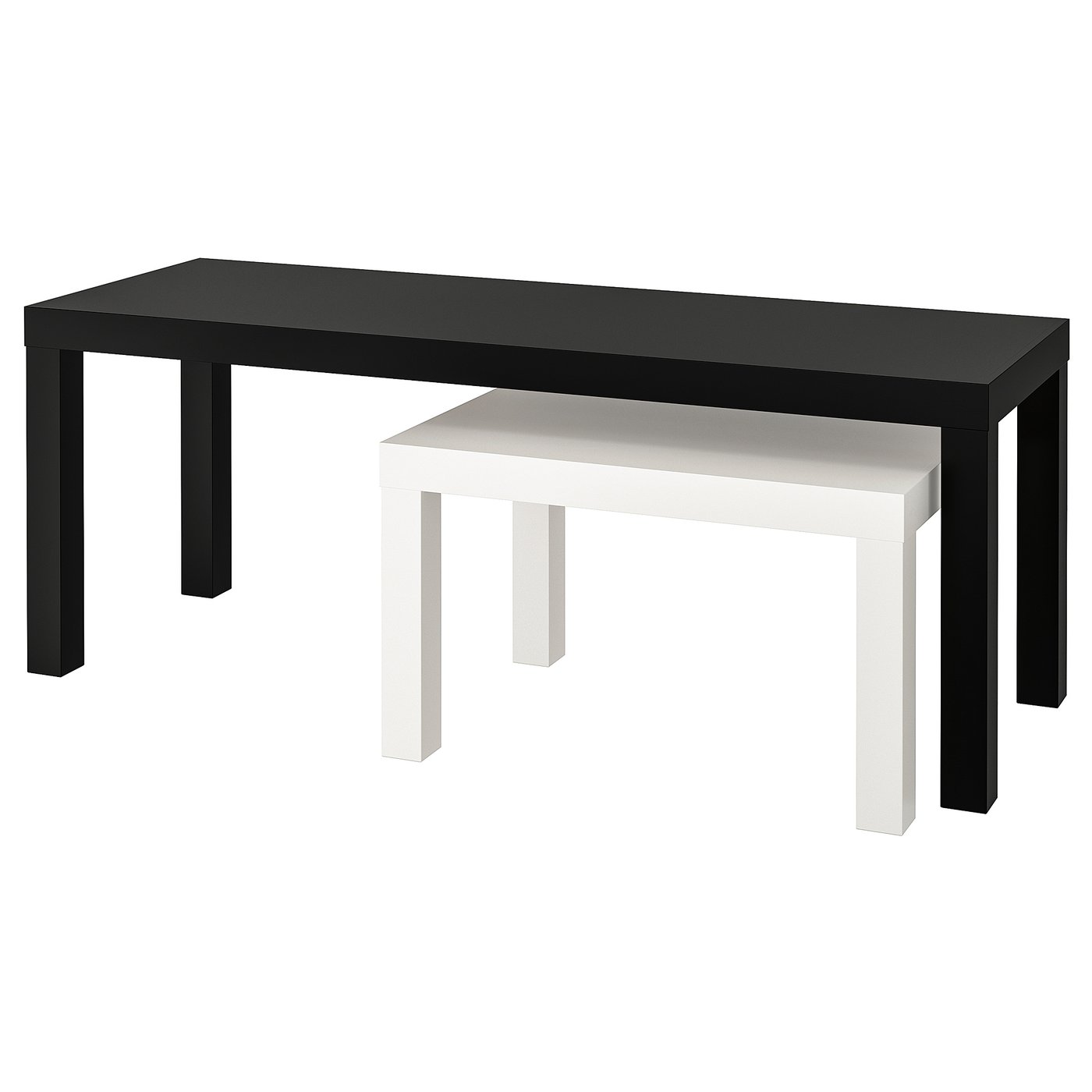 Lack Tables Gigognes Lot De 2 Noir Blanc Ikea