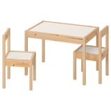 LÄTT Table et 2 chaises enfant, blanc/pin