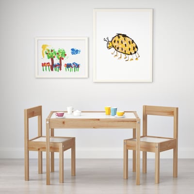 Kidkraft - Bureau pliable en bois pour enfant avec chaise inclus Arches  Floating - Blanc blanc - Kidkraft