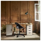 LAGKAPTEN / ALEX Bureau, teinté blanc/motif chêne blanc, 140x60 cm