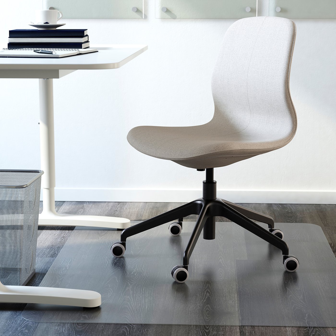 Langfjall Chaise De Bureau Gunnared Beige Noir Ikea