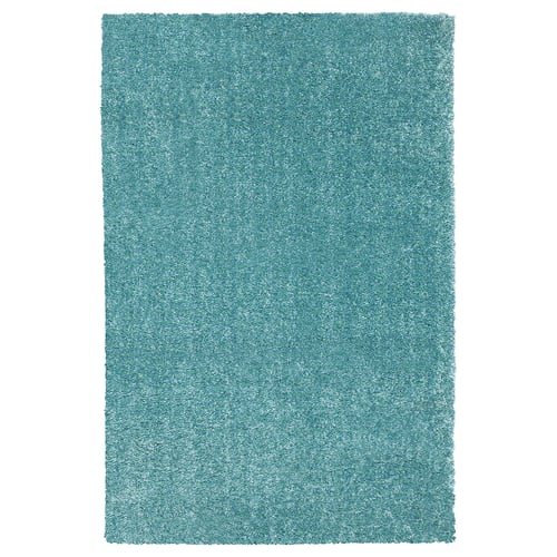 Langsted Tapis Poils Ras Turquoise 133x195 Cm Ikea