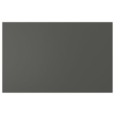 Unité de rangement rectangulaire gris foncé à l’avant, design élégant et simple, look moderne.