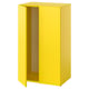 Armoire LASTARE jaune vif, portes rectangulaires et plates, design simple.