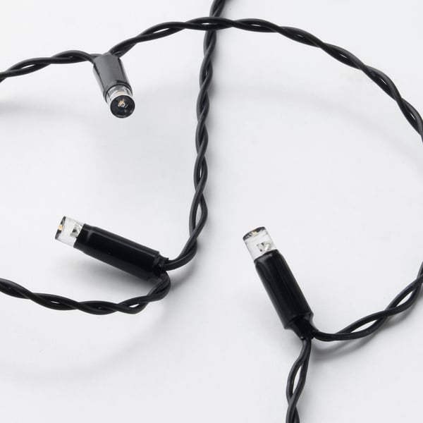 Ledljus Guirlande Lumineuse A Led 12 Amp Exterieur A Pile Noir Ikea