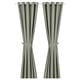 LENDA Rideaux+embrasses, 2 pcs, gris-vert clair/avec oeillets, 140x250 cm