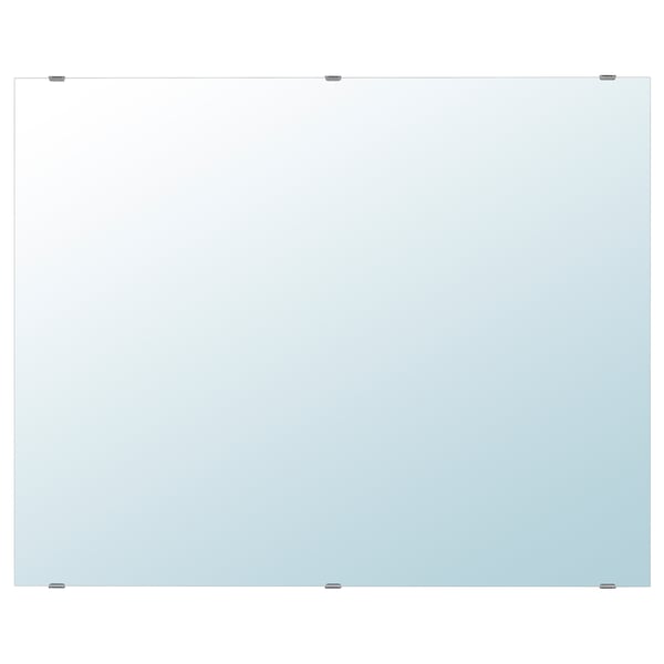 Miroir Lettaan. Forme rectangulaire, cadre en verre transparent.