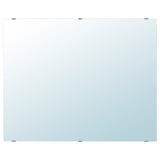 Miroir Lettaan. Forme rectangulaire, cadre en verre transparent.