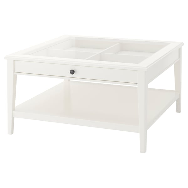 Liatorp Table Basse Blanc Verre 93x93 Cm Ikea