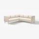 Canapé modulaire LILLEHEM, crème, design minimaliste, pieds en bois.