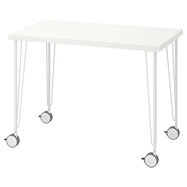 LINNMON / KRILLE Bureau, blanc, 100x60 cm - IKEA