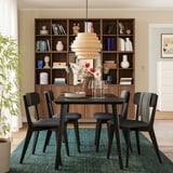 LISABO / LISABO Table et 4 chaises, noir/Tallmyra noir/gris, 140x78 cm