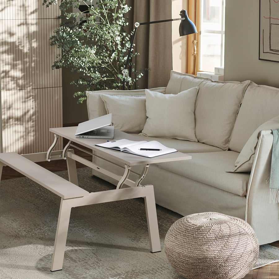 LJUNGSBRO table basse, réglable beige, 104x70 cm IKEA