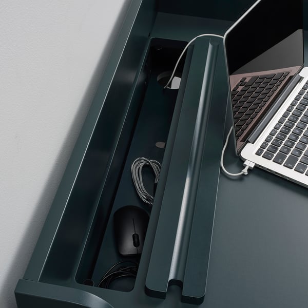 Lommarp Bureau Bleu Vert Fonce 90x54 Cm Ikea