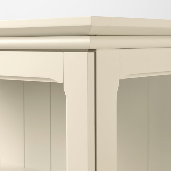 Za6qlz - armoire blanc cassé avec portes en verre, mettant en valeur l’artisanat de qualité et le design épuré.