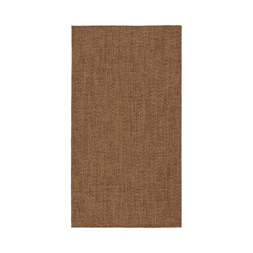 Un tapis LYDERSHOLM rectangulaire marron avec une texture naturelle, adapté à une utilisation intérieure et extérieure.