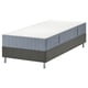 Ensemble de matelas LYNGÖR gris avec 5 zones de confort et sommier plat.