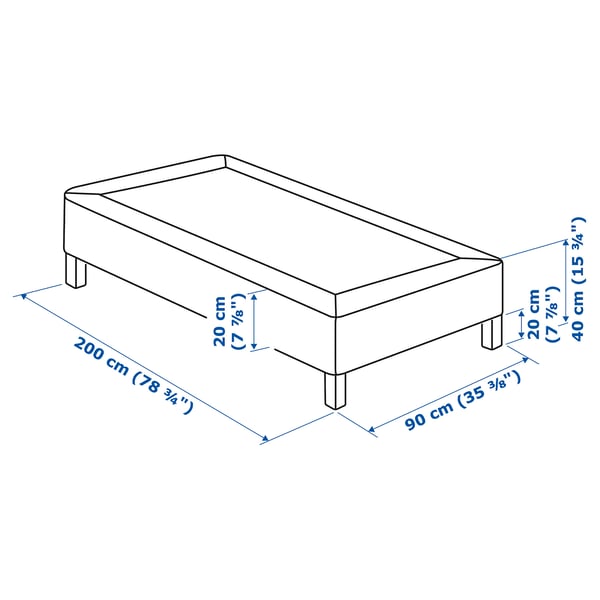 Illustration avec les mesures du produit : LYNGÖR.