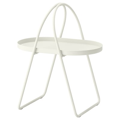 MÅBÄRSSKÄR Table basse, extérieur intérieur/blanc, 61x41 cm