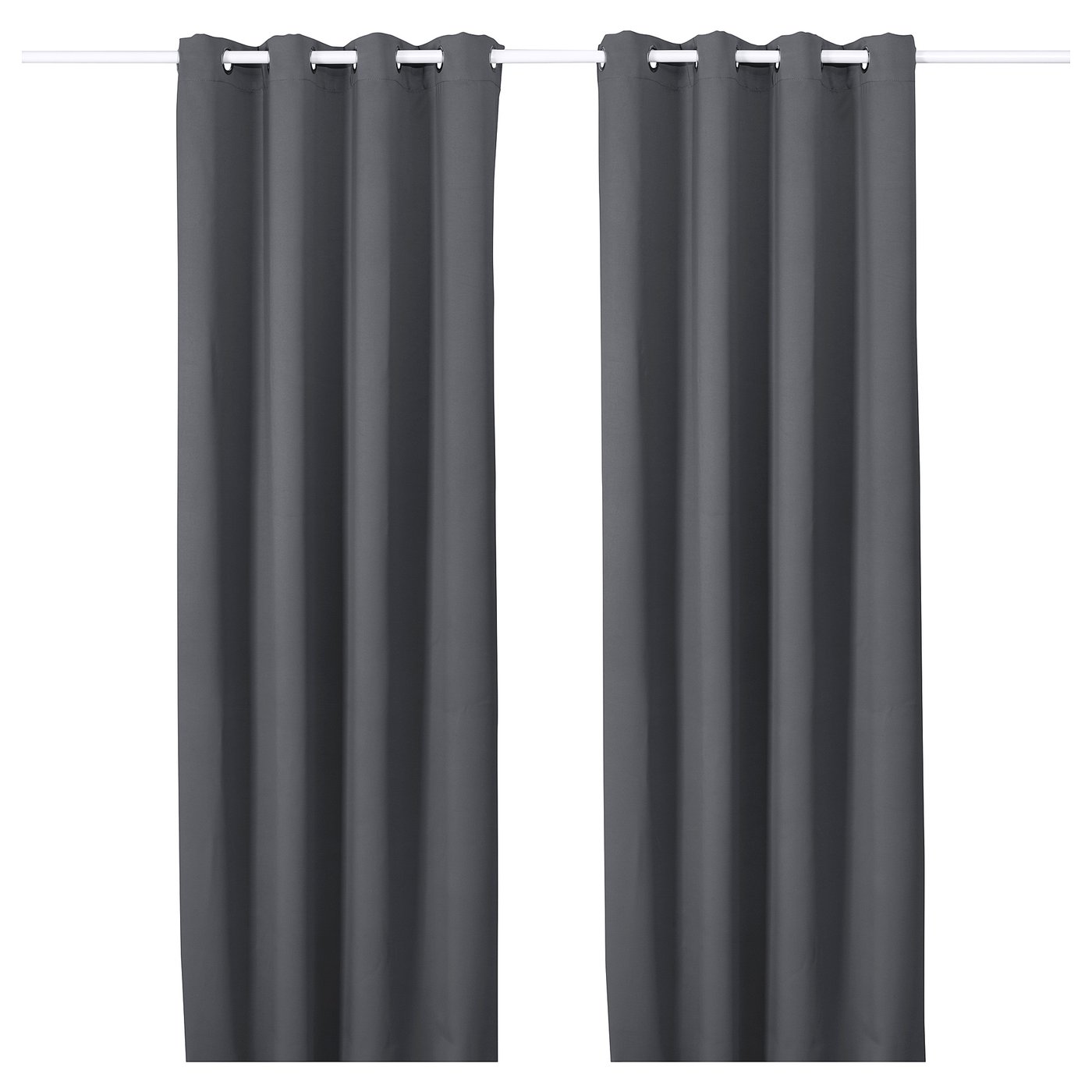 Rideaux Occultants IKEA HILLEBORG Gris : 1 Paire 145x300 Cm, Neufs