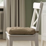 MALINDA Coussin de chaise, beige, 40/35x38x7 cm