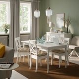 MALINDA Coussin de chaise, beige, 40/35x38x7 cm